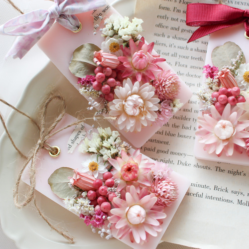 可愛らしいピンク花材 【桜の香り】春の香りと、お花に癒される