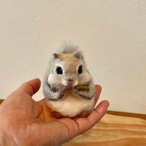 おーちゃん　エゾモモンガ　羊毛フェルト 羊毛フェルト エゾモモンガちゃん 1個 羊毛フェルト söpöla(そぽら