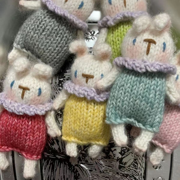 棒針編織可愛玩偶兔子 第3張的照片