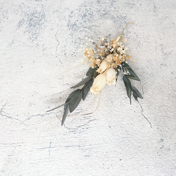 【一点限定】本物のお花のアクセサリー ピアス イヤリング プリザーブドフラワー ウェディング ナチュラル 3枚目の画像