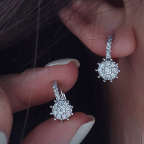 天然ダイヤモンドピアス0.4ct k18 ピアス(フープ) パール 天然ダイヤモンドピアス0.4ct k18 ピアス(フープ) パール