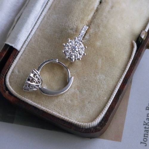 天然ダイヤモンドピアス0.4ct k18 ピアス(フープ) パール 天然ダイヤモンドピアス0.4ct k18 ピアス(フープ) パール