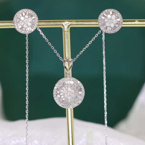 天然ダイヤモンドペンダントピアスセットk18 ネックレス  