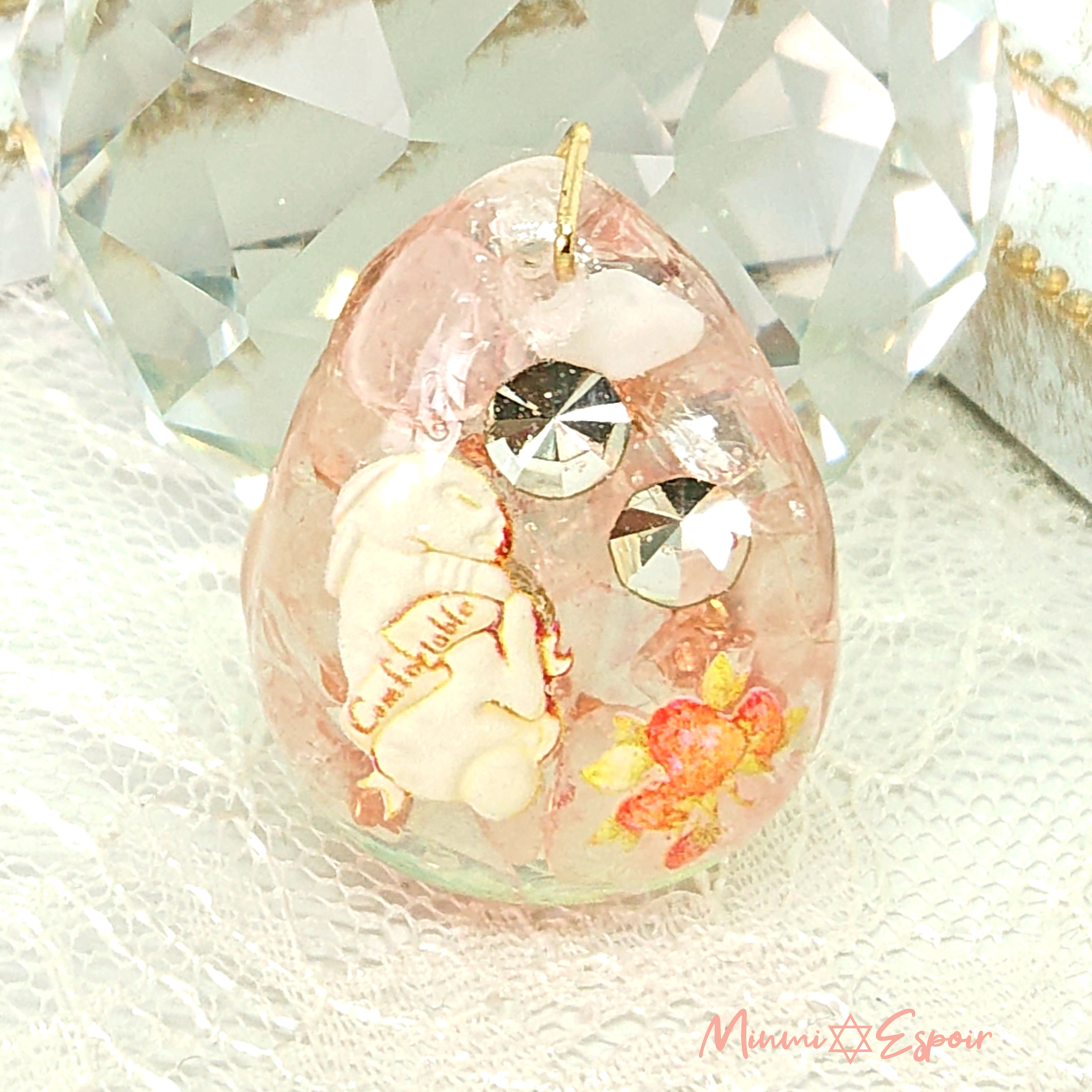 432 雫 オルゴナイト うさぎ