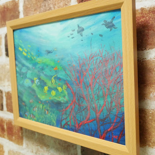 油絵 絵画【海中風景】 絵画 HR 通販 16198151|Creema(クリーマ) 油絵 絵画【海中風景】 絵画 HR 通販 16198151|Creema(クリーマ)