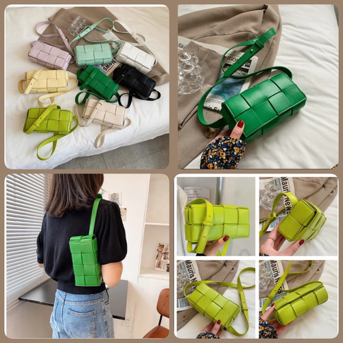 ◇新色ネイビー◇本革レザー◇編み込み◇男女兼用◇ミニ