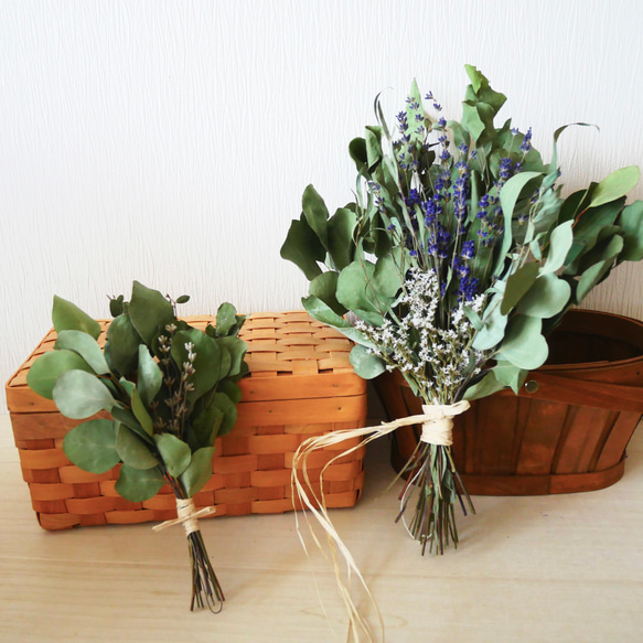 ハンドメイド ドライフラワースワッグ ユーカリ ラベンダー⋆︎*３ ハンドメイド ドライフラワースワッグ ユーカリ ラベンダー⋆︎*3