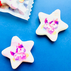 Unicorn langue de chat cookie packaged charm 2枚目の画像