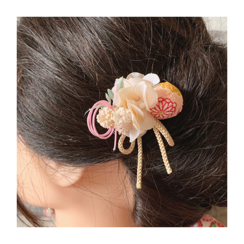 ひとつ付けるだけ 5㎝ 子ども 髪飾り ベビー用 夏祭り 浴衣 アーティ