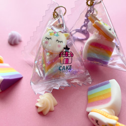 Unicorn rainbow cake tetra-packaged charm 3枚目の画像