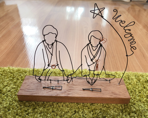 ワイヤークラフト ワイヤーアート ウェルカムボード ウェルカムボード