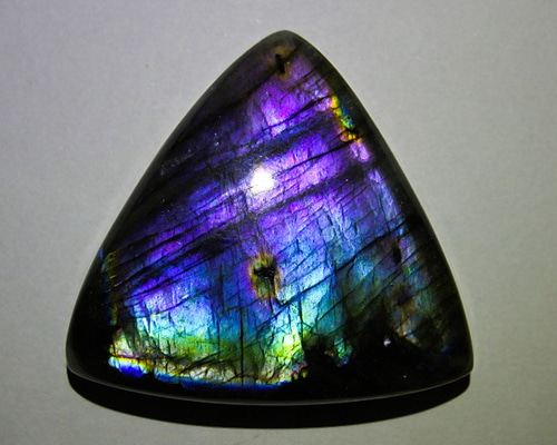 N81 / 天然石 カスタムボールペン シラー入りラブラドライト レインボー手染 レア！☆美しいレインボーシラーと艶☆天然石ブレスレット