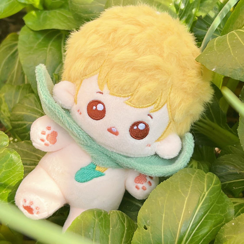 10cm 無属性 ぬいぐるみ 着せ替えぬいぐるみ 黄色の髪茶色の目綿人形