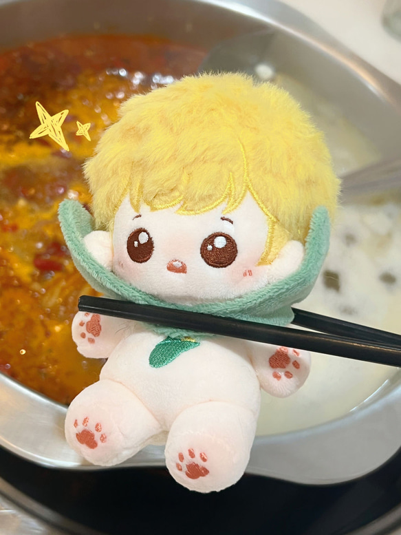 ぬいぐるみ 着せ替え 15cm 黄色髪