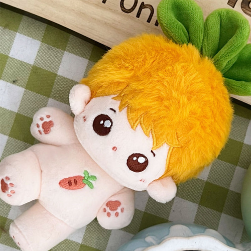 10cm 無属性 ぬいぐるみ 着せ替えぬいぐるみ 黄色の髪茶色の目綿人形