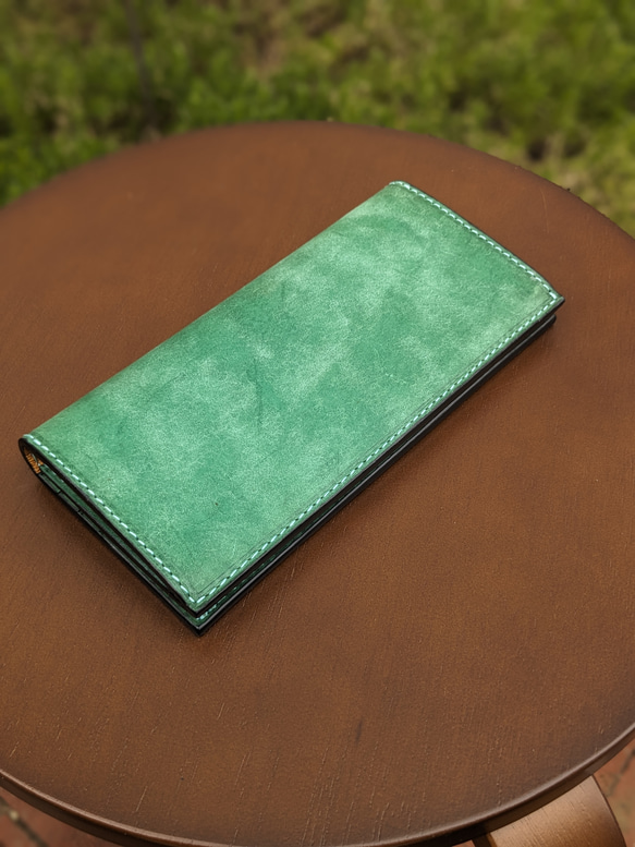 レザー　本革　ロングウォレット(長財布） ターコイズグリーン ソティーレ マルゴー