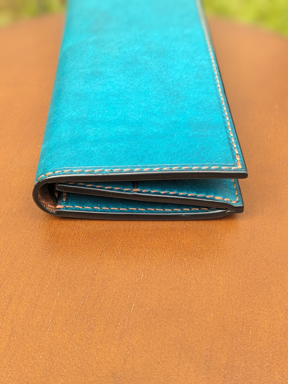 レザー　本革　ロングウォレット(長財布） ターコイズブルー ソティーレ マルゴー