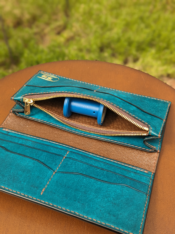 レザー　本革　ロングウォレット(長財布） ターコイズブルー ソティーレ マルゴー