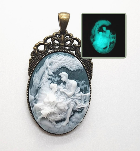 新品未使用✨️agete シルバー925 カメオ風チャーム 花 アンティーク