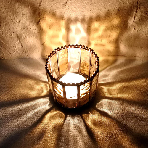 モスグリーンorアンバー2種類の キャンドル ホルダー単品orセット