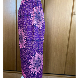 アフリカ布　タイトスカート　パープル＆ピンク　アフリカン 6枚目の画像