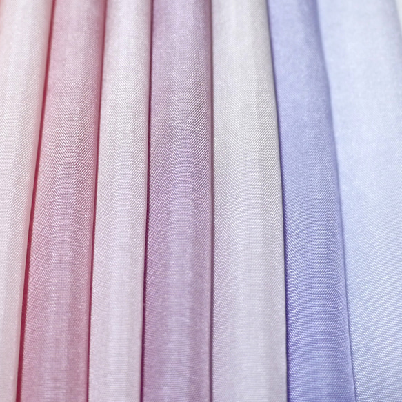 (U-01) 純絲 habutae bodashi 襯裡 (和服襯裡) 手工染色緊身胸衣襯裡 12 件套條紋紅色到紫色漸變面料用 第4張的照片