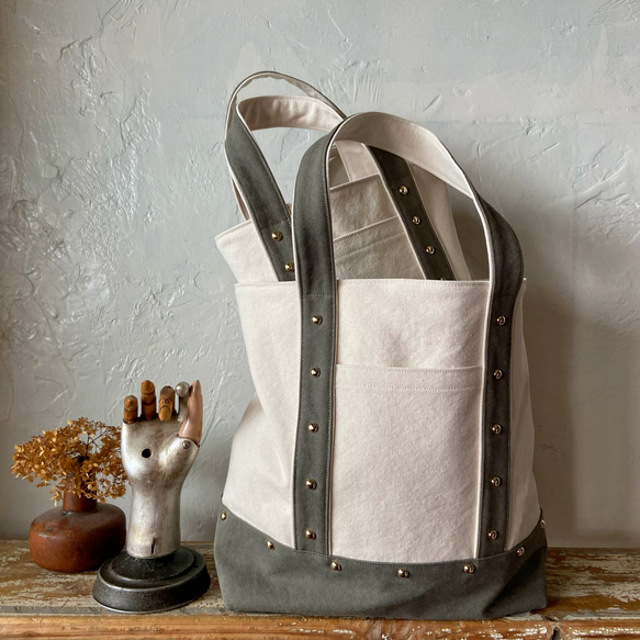 canvas tote bag medium (middle gray) 12枚目の画像