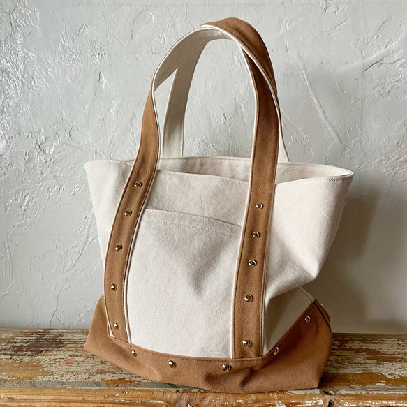 canvas tote bag large (mocha) 4枚目の画像