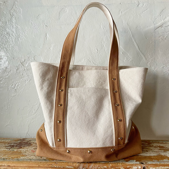 canvas tote bag large (mocha) 3枚目の画像