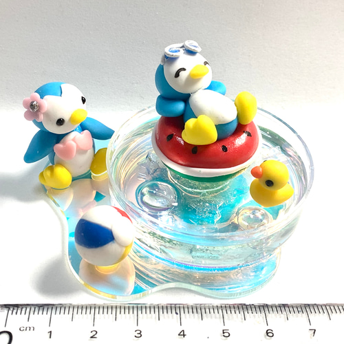 樹脂粘土ベビー&モールのワンちゃん ☆ジンベイザメと浮き輪わんちゃんズ！ 樹脂粘土 海 その他置物