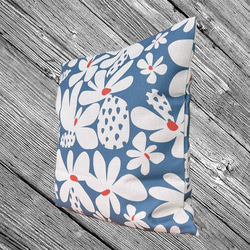 森林坐墊抽象花背灰藍色－檜木香味－ 第3張的照片