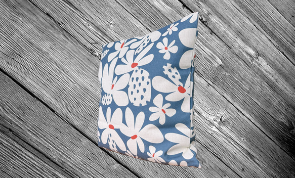 森林坐墊抽象花背灰藍色－檜木香味－ 第3張的照片