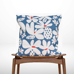 森林坐墊抽象花背灰藍色－檜木香味－ 第1張的照片