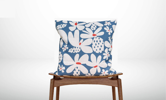 森林坐墊抽象花背灰藍色－檜木香味－ 第1張的照片