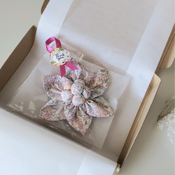 リバティ　ブローチ☆バラ☆お花☆ミルキーカラー☆コサージュ　桜色　用途色々…✨ 6枚目の画像