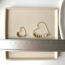 【ラッピング付き✴︎*】大人の可愛いが叶う★14kgfハートフープ2cm（小さい方）*:★イヤリング変更可能 11枚目の画像