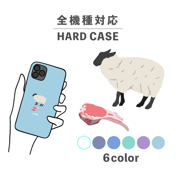 肉品系列羊肉羊肉食品智慧型手機殼相容於所有型號後背式硬殼NLFT-HARD-01j 第1張的照片