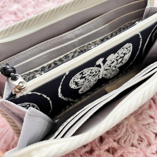 mina perhonen生地使用⚮̈.*ラウンドファスナー長財布 長財布 heart  