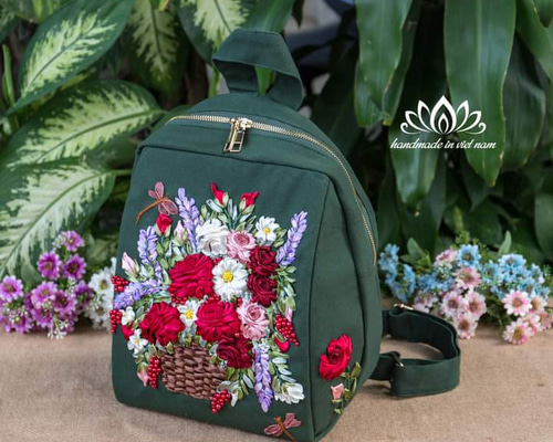 お花手刺繍リュックサック リュック・バックパック ハナ ナイス