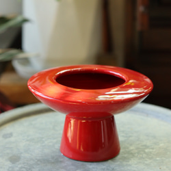 お正月などに花器/器/和風花瓶/生け花(レッド) その他インテリア雑貨