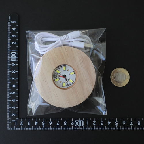 レジン立体作品ディスプレイ用LED台座(暖色/寒色)単品販売 USB給電式