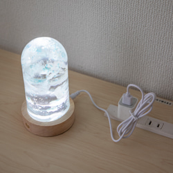 レジン立体作品ディスプレイ用LED台座(暖色/寒色)単品販売 USB給電式 バッテリー搭載 無段階調光可 12枚目の画像