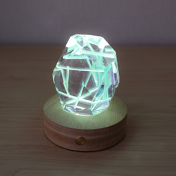 レジン立体作品ディスプレイ用LED台座(暖色/寒色)単品販売 USB給電式 バッテリー搭載 無段階調光可 10枚目の画像