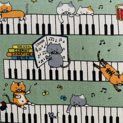 【文庫】ピアノと猫ちゃんのブックカバー 4枚目の画像