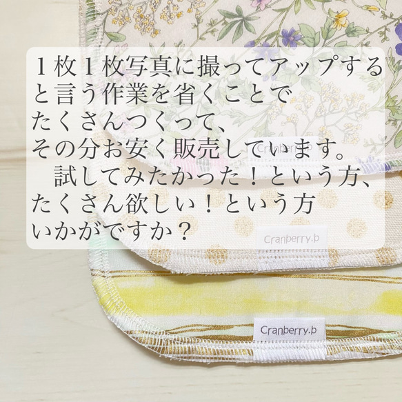 【無添加・無漂白】柄おまかせライナー３枚セット　※はぎれが出たときの限定商品になります 3枚目の画像