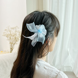 藍色系 仙女 髮夾 頭飾 髮飾 第1張的照片