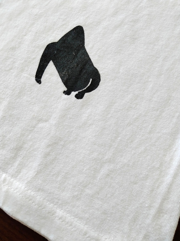 ゴリラのゴッさん　Tシャツ　anvil Sサイズ　白　ホワイト　ゴリラ　モノクロ　 5枚目の画像
