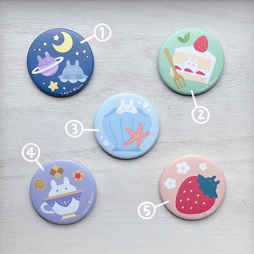うさぎと┊缶バッチ┊vol.1 その他雑貨 𝕃𝔸ℙ𝕀ℕ 𝔹𝕃𝔸ℕℂ 通販