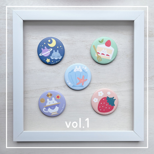 【新品】tuki. うさぎさん缶バッジ うさぎと┊缶バッチ┊vol.1 その他雑貨 𝕃𝔸ℙ𝕀ℕ 𝔹𝕃𝔸ℕℂ 通販