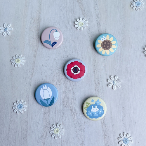 ナタ　缶バッジ 2個セット 2個セット〗うさぎと┊ミニ缶バッチ┊vol.1 その他雑貨 𝕃𝔸ℙ𝕀ℕ